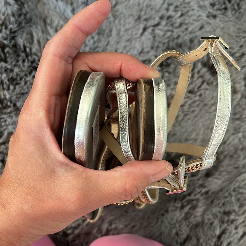 Jimmy Choo Metallic Gold Sandals - Picture 6 of 16